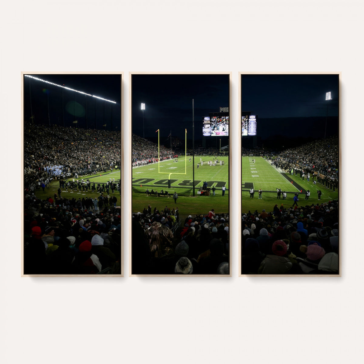 60140-MGV-CV-36X24 - Purdue Boilermakers Football Team Print - West Lafayette Ross–Ade Stadium Wall Art Canvas Print