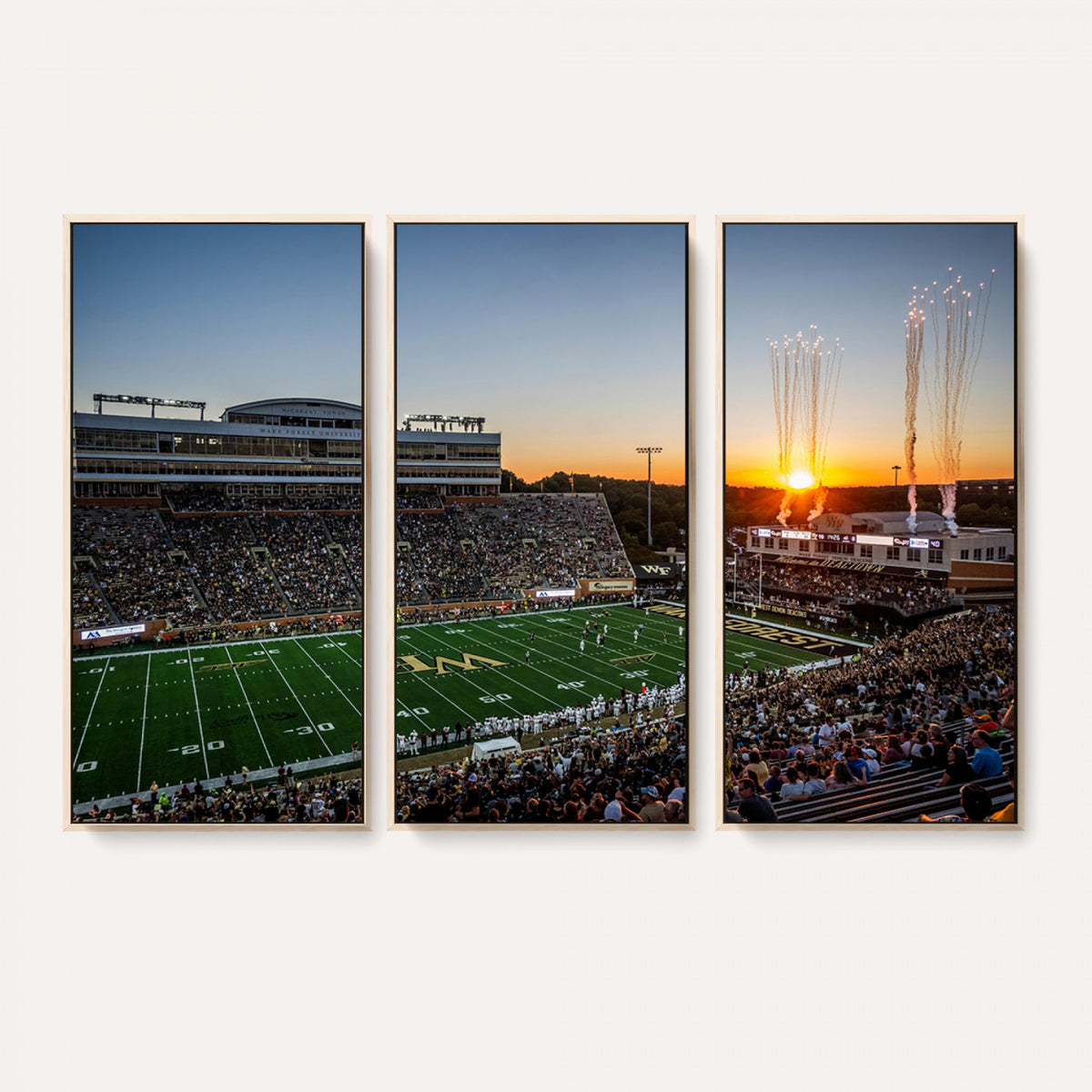 29253-MGV-CV-36X24 - Demon Deacons Football Team Print Canvas- Winston-Salem Allegacy Federal Credit Union Stadium Wall