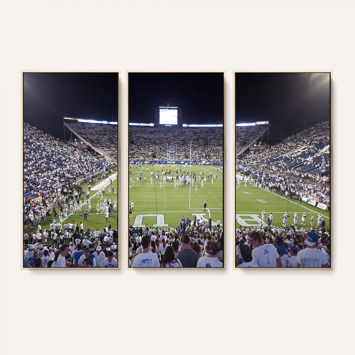 65036-MGV-CV-36X24 - Brigham Young University Cougars Football Print Canvas - Provo LaVell Edwards Stadium Wall Art