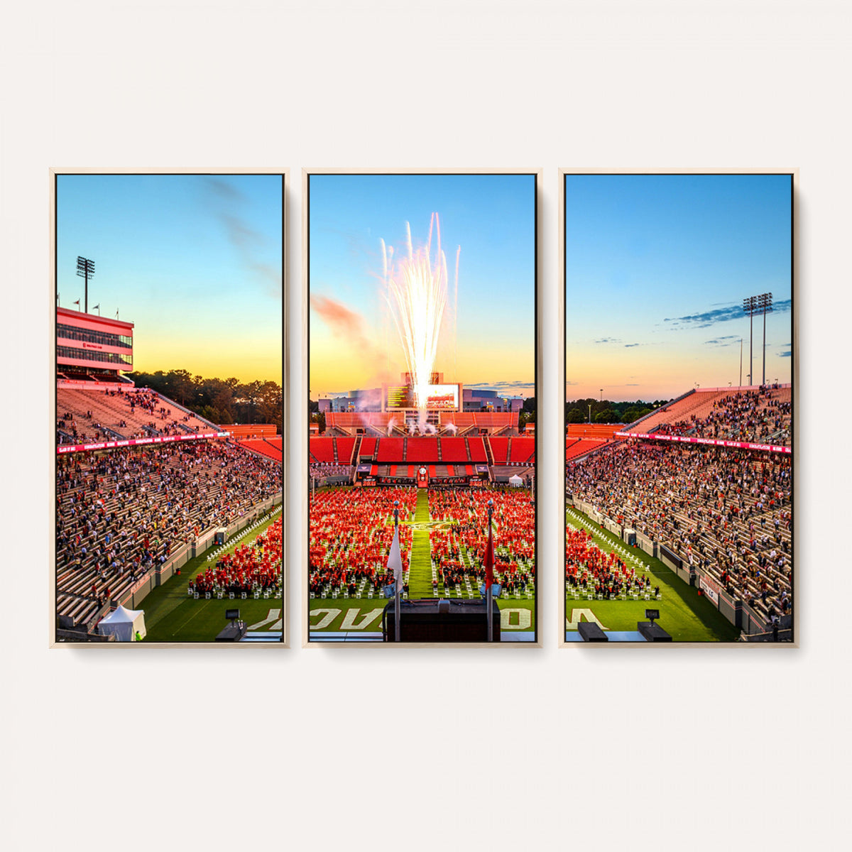 18017-MGV-CV-36X24 - North Carolina State University Canvas Print, Wolfpack Football Team Print