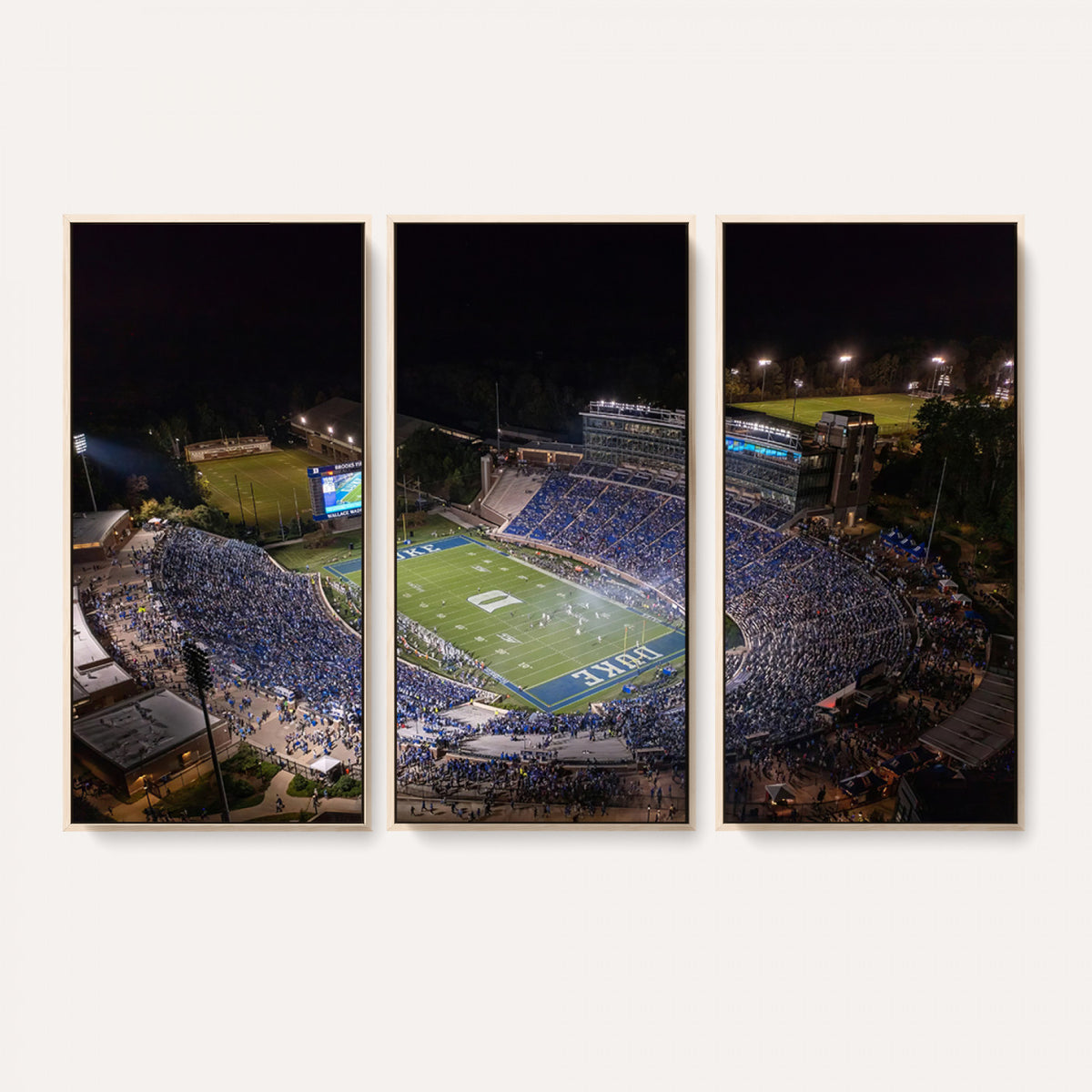 42347-MGV-CV-36X24 - Duke University Blue Devils Football Print Canvas - Durham Wallace Wade Stadium Wall Art Canvas
