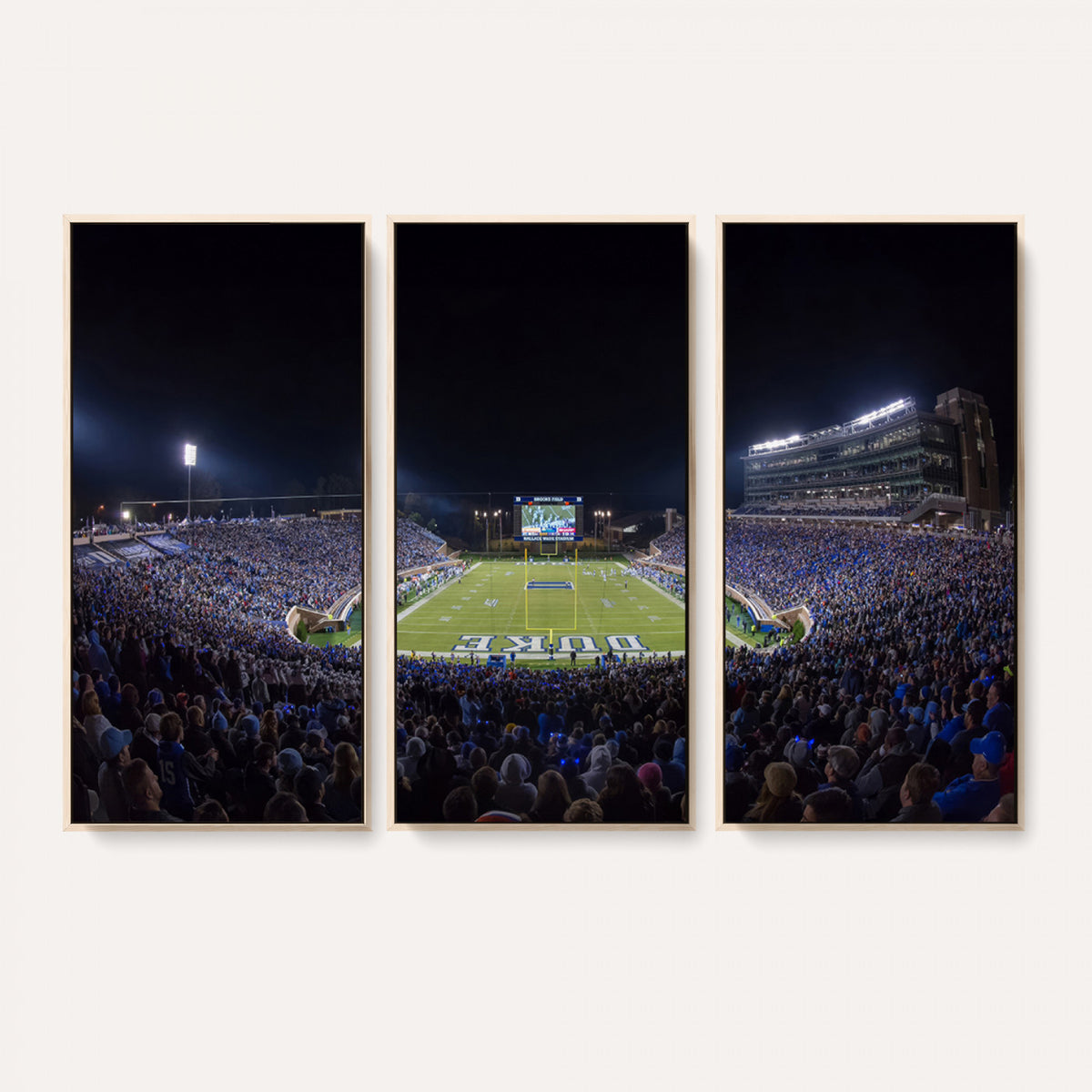 21070-MGV-CV-36X24 - Duke University Blue Devils Football Team Print - Durham Wallace Wade Stadium Wall Art Canvas Print