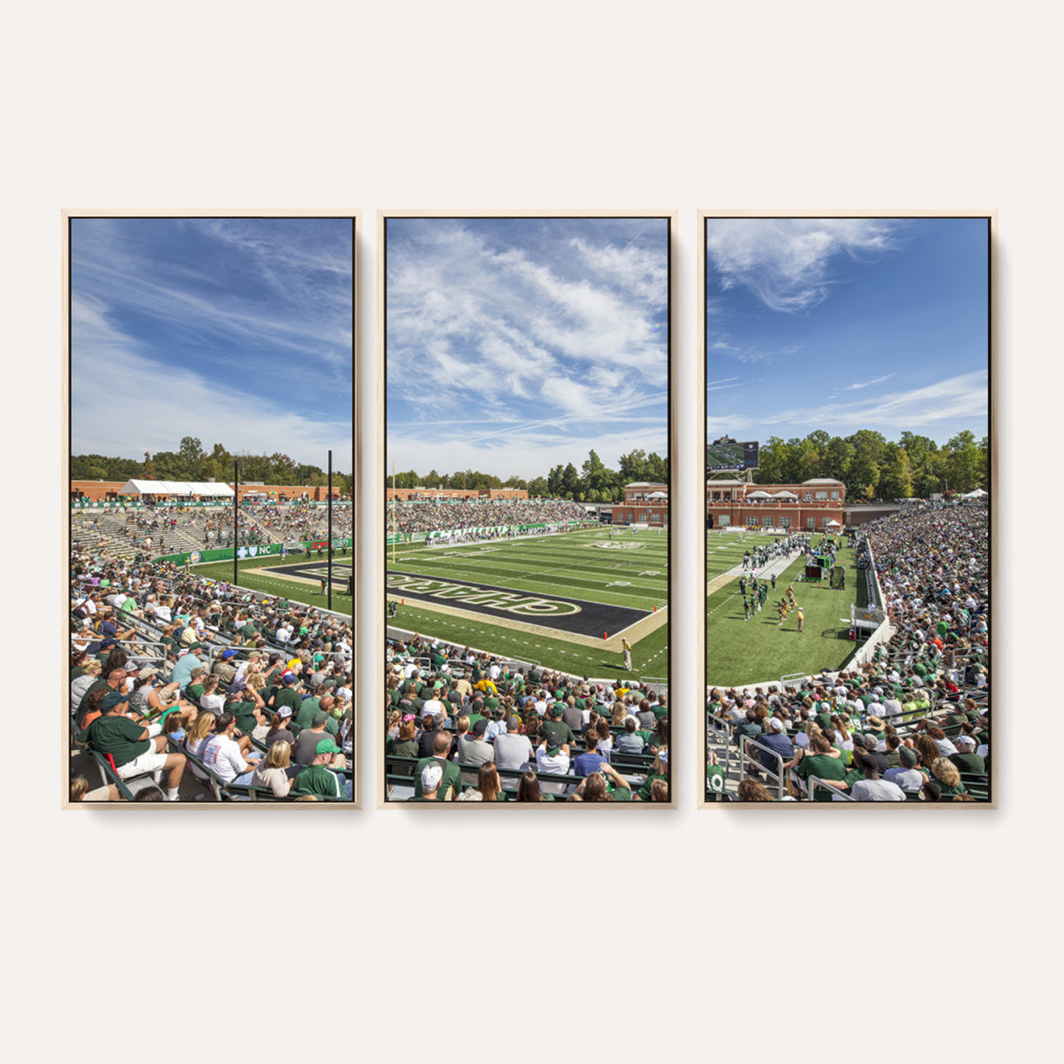 67799-MGV-CV-36X24 - University of Charlotte 49ers Football Team Print - Charlotte Jerry Richardson Stadium Canvas Print