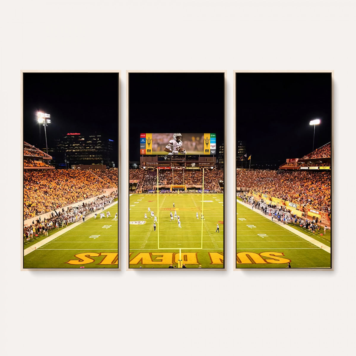 87612-MGV-CV-36X24 - ASU Sun Devils Football Team Print - Phoenix Mountain America Stadium Canvas Print