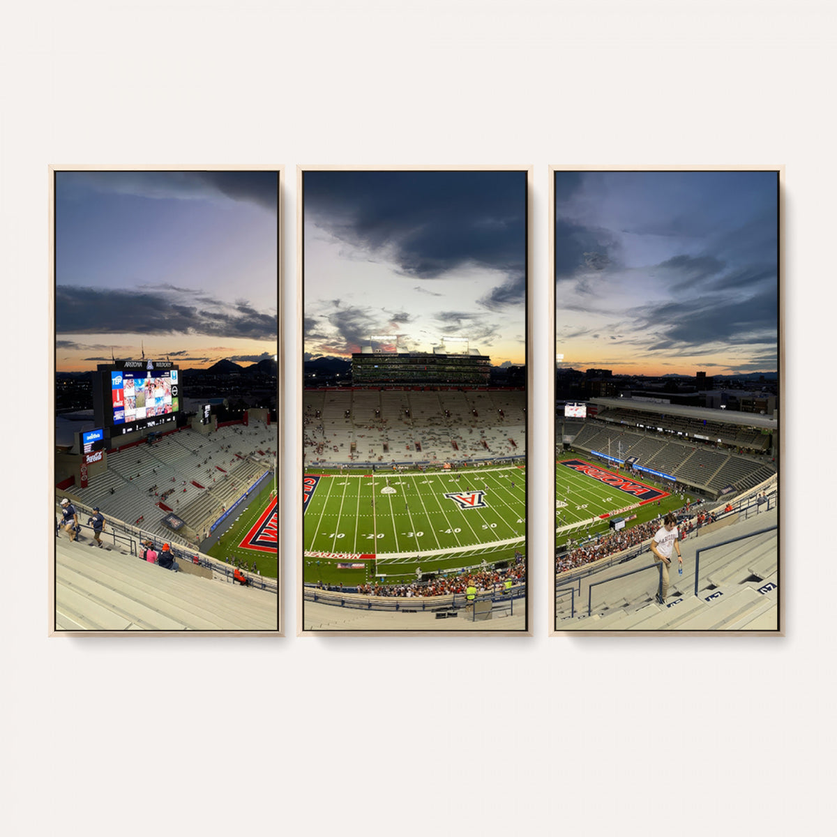 24339-MGV-CV-36X24 - Arizona Wildcats Football Team Print - Tucson Arizona Stadium Wall Art Canvas Print