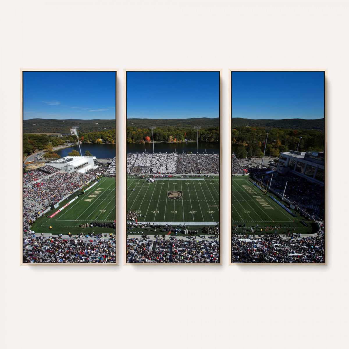 52056-MGV-CV-36X24 - Army Black Knights Football Team Print - West Point Michie Stadium Wall Art Canvas Print