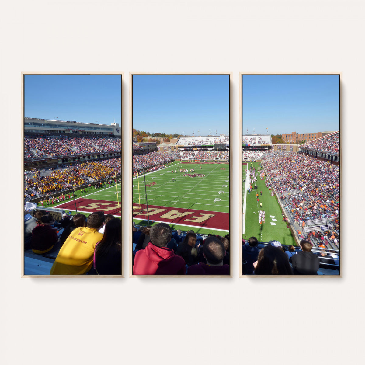 78117-MGV-CV-36X24 - Boston College Eagles Football Team Print - Boston Alumni Stadium Wall Art Canvas Print