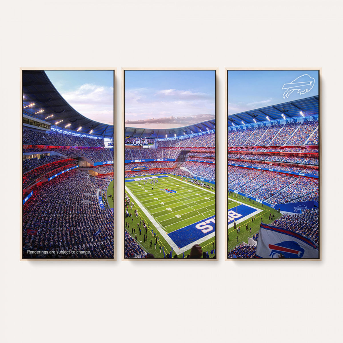 57873-MGV-CV-36X24 - Buffalo Bills Football Team Print Canvas - Buffalo Highmark Stadium Wall Art Canvas Print