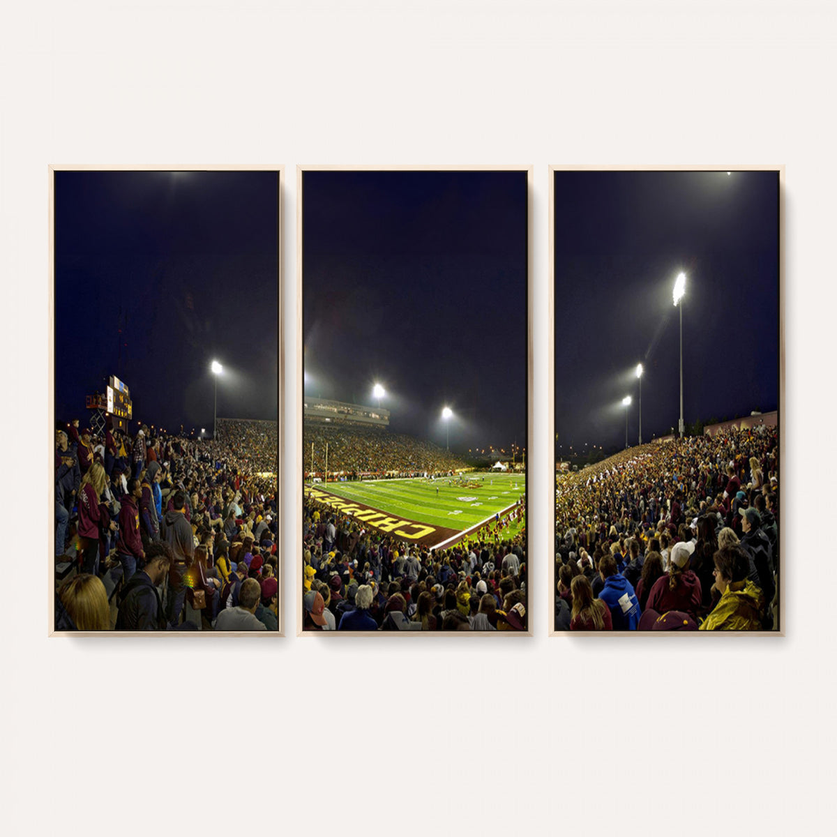 45619-MGV-CV-36X24 - Central Michigan University Chippewas Canvas Wall Art, Football Team Print - Mount Pleasant