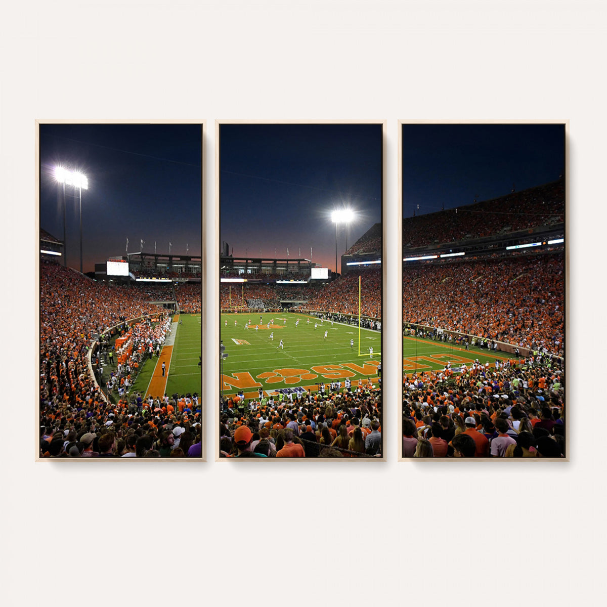 32340-MGV-CV-36X24 - Clemson University Tigers Art Print, Football Team Print