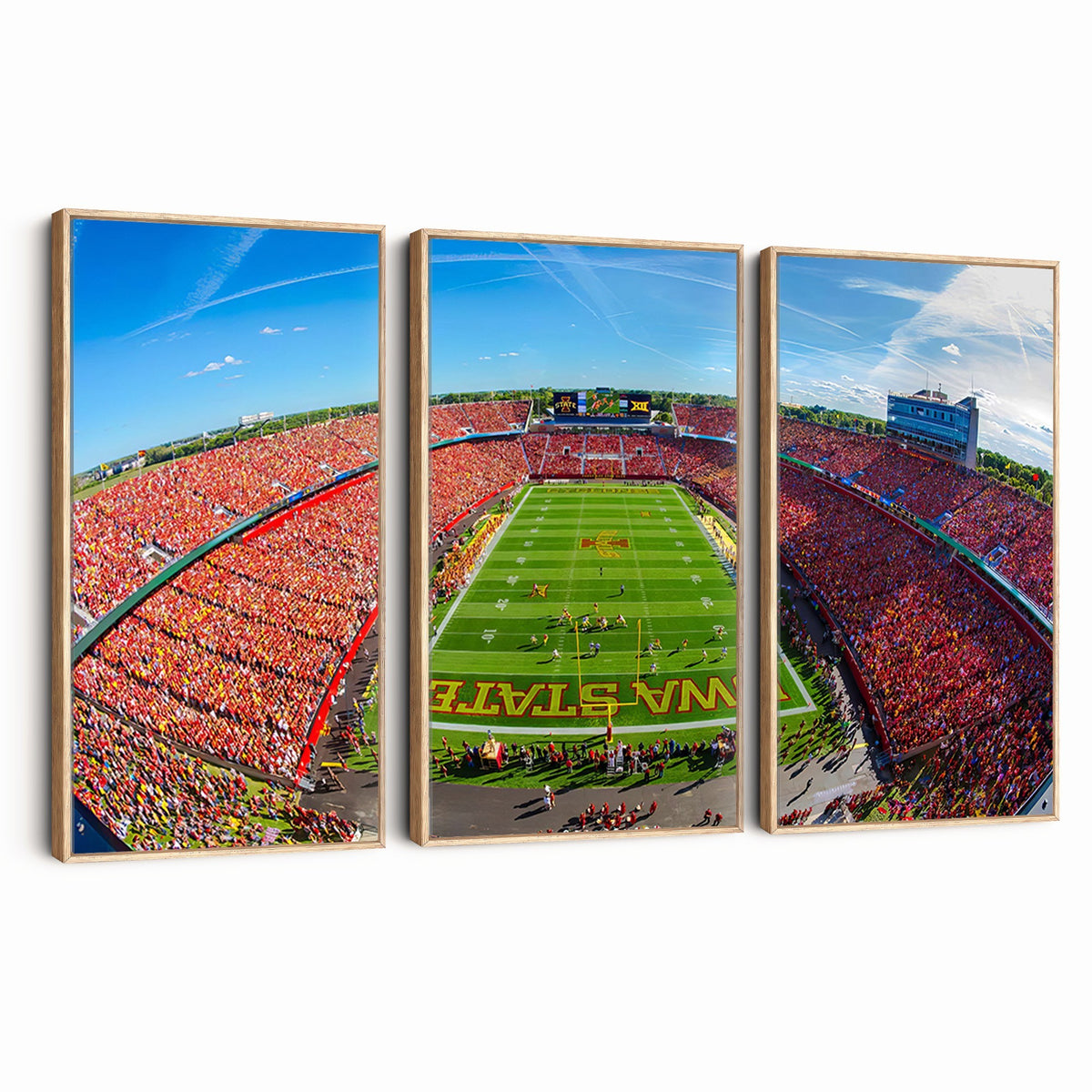 36706-MGV-CV-24X16 - Iowa State University Cyclones Football Team Print, Ames, Framed and Ready to Hang