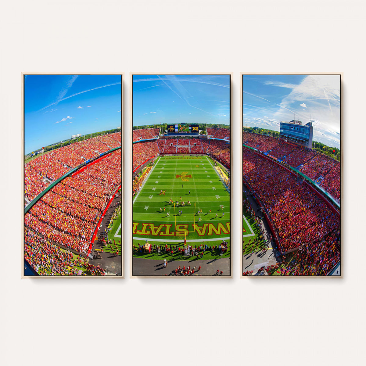 36706-PAN-FL-20X10 - Iowa State University Cyclones Football Team Print - Ames Jack Trice Stadium Art Canvas Print