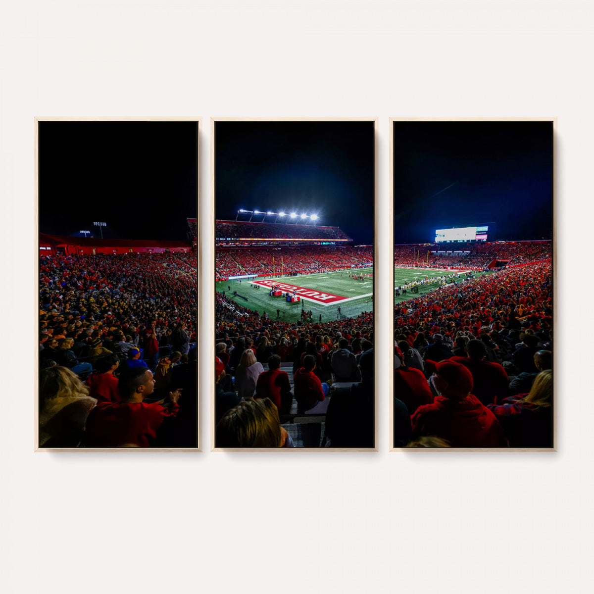 18115-PAN-FL-20X10 - Rutgers Scarlet Knights Football Team Print - SHI Stadium, Piscataway Wall Art Canvas Print