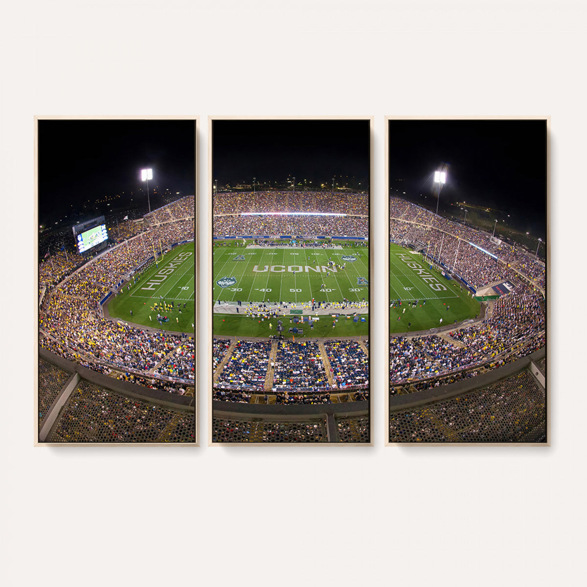 52855-MGV-CV-36X24 - The University of Connecticut UCONN Huskies Football Team Print, East Hartford