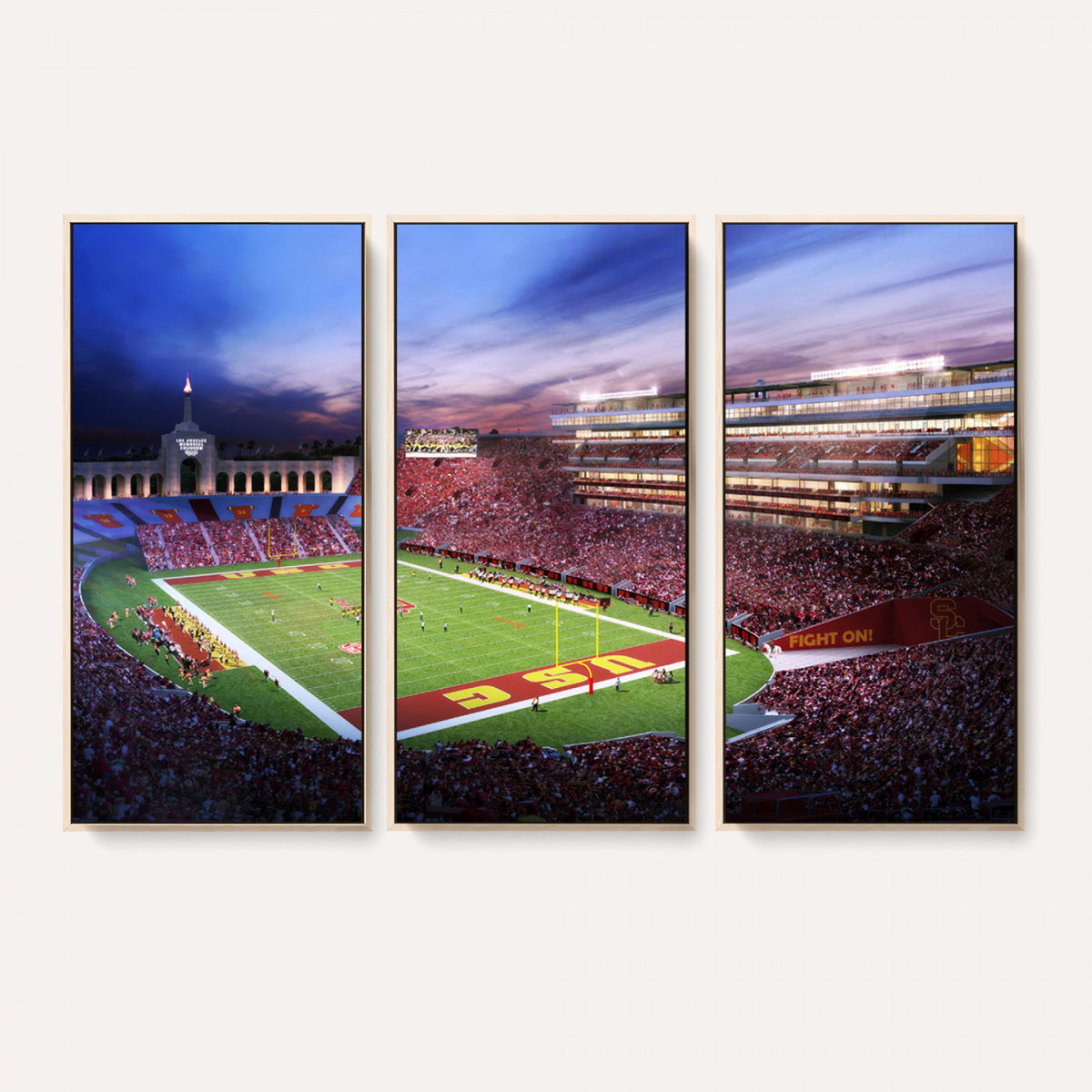71879-MGV-CV-36X24 - The University of Southern California USC Trojans Football Team Print, Framed and Ready to Hang
