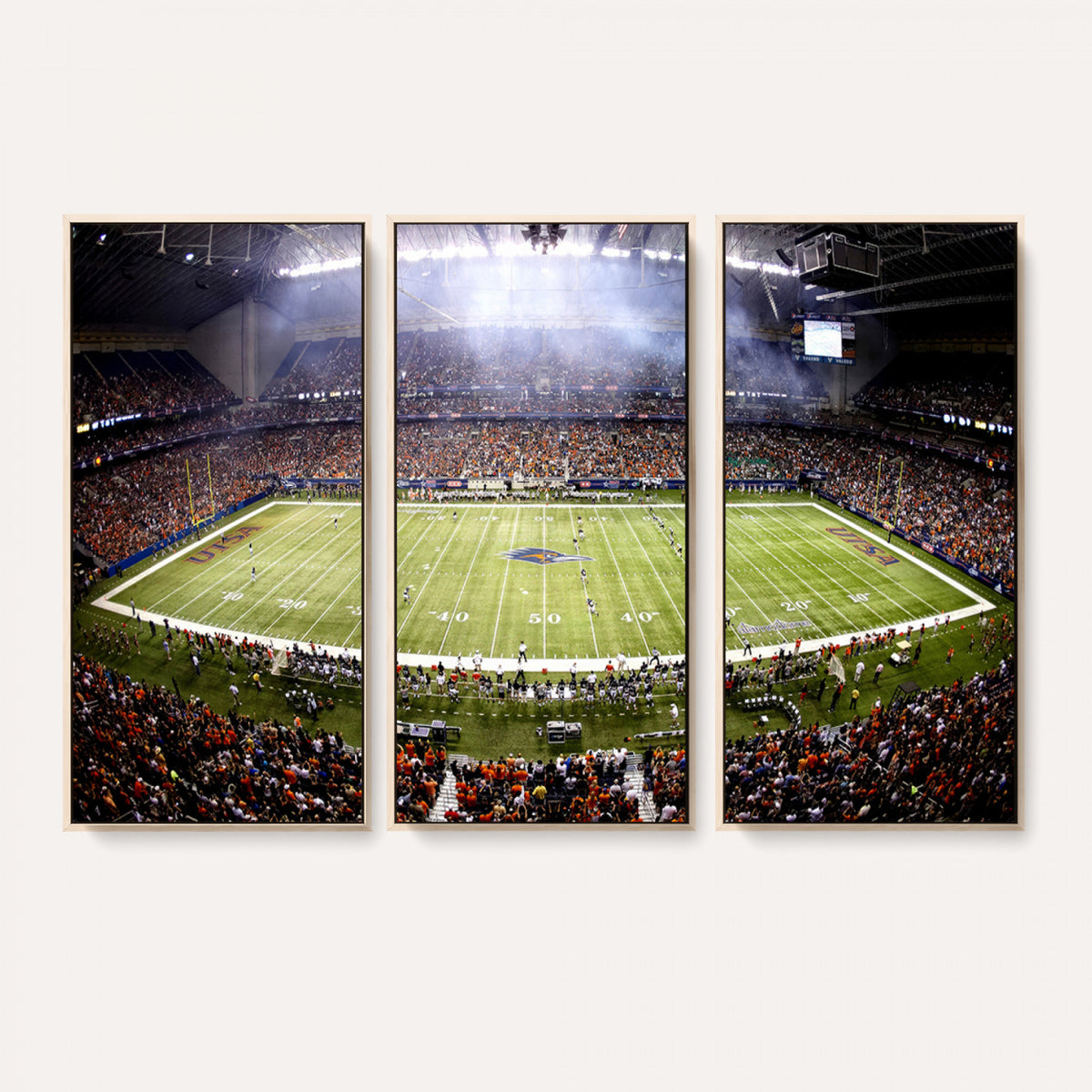 46972-MGV-CV-36X24 - The University of Texas at San Antonio Roadrunners Football Team Print, Framed and Ready to Hang