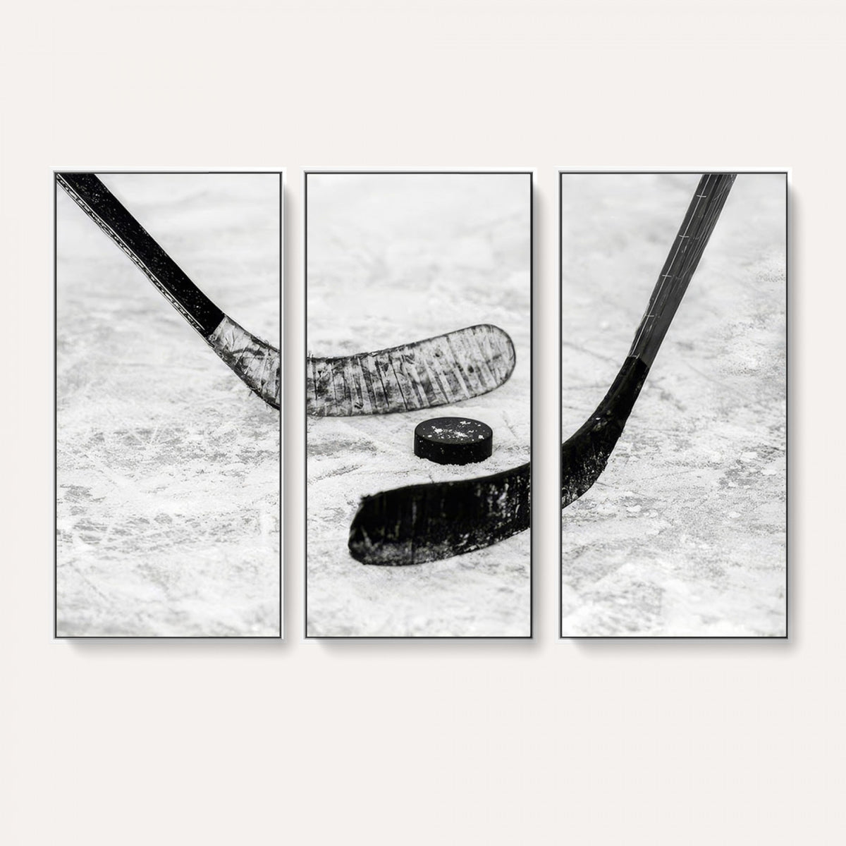 82900-MGV-CV-36X24 - Winter Ice Hockey Sport Canvas Wall Art Print, Hockey Wall Decor