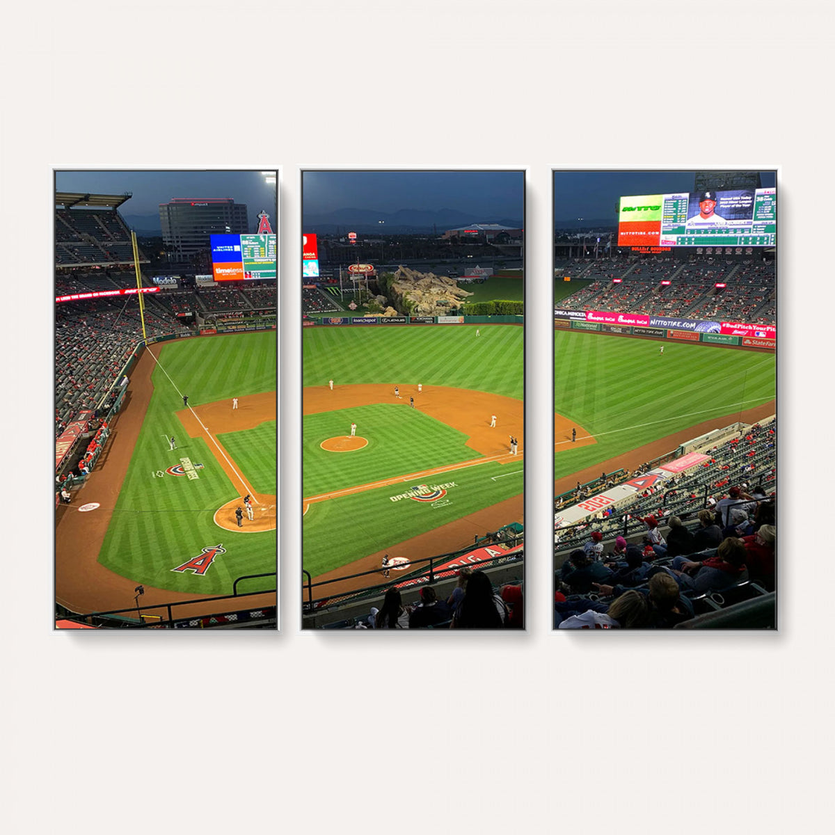 93707-MGV-CV-36X24 - Angel Stadium Aerial Canvas Print | Los Angeles Angels Baseball