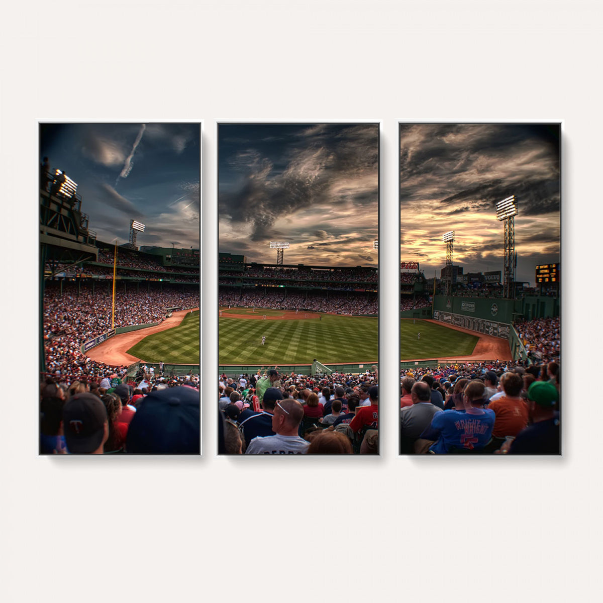 53432-MGV-CV-36X24 - Boston Red Sox Baseball Team Print, Massachusetts Fenway Park Stadium Wall Art Canvas Print