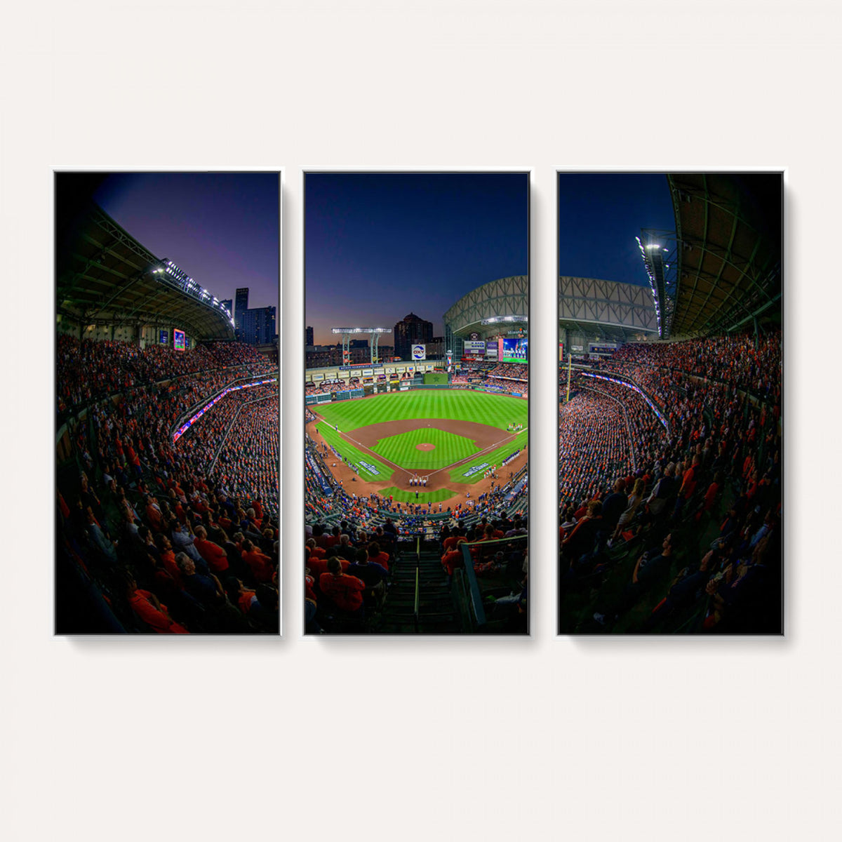 44322-MGV-CV-36X24 - Houston Astros Baseball Print Canvas, Houston Minute Maid Park Stadium Wall Art