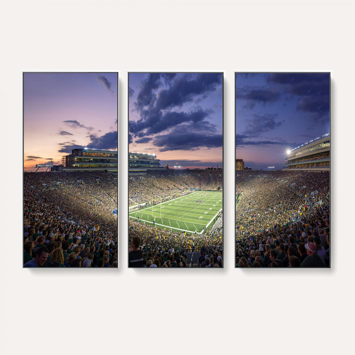 50825-MGV-CV-36X24 - Notre Dame Fighting Irish Football Team Print, Notre Dame Stadium Wall Art Canvas Print