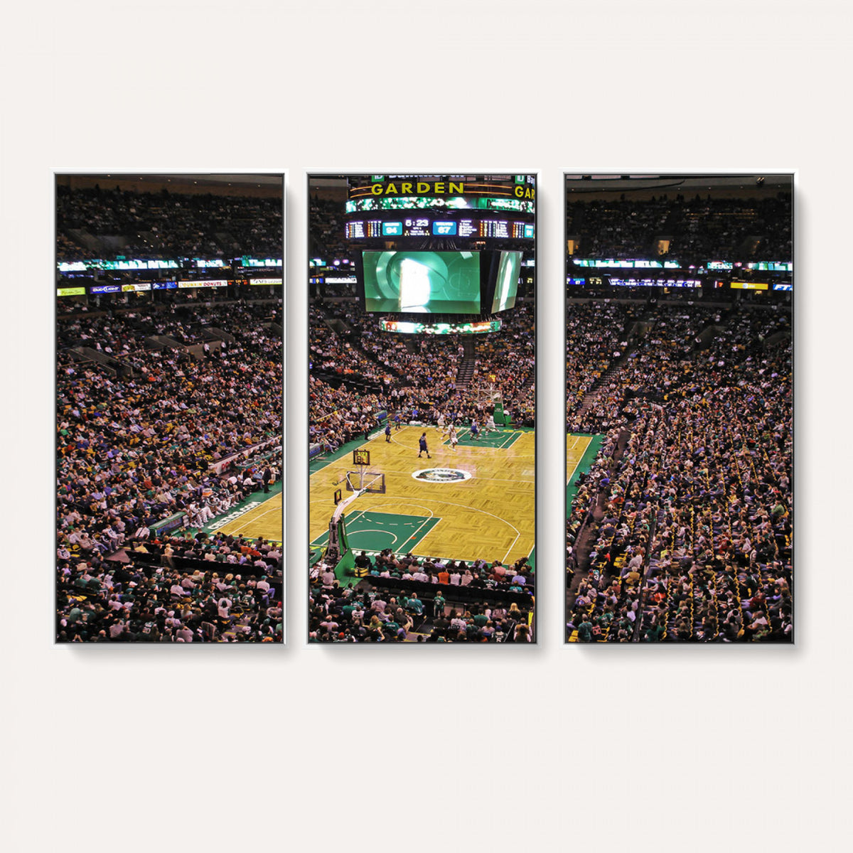 21705-MGV-CV-36X24 - TD Garden Basketball Canvas Wall Art | Boston Celtics Live Action