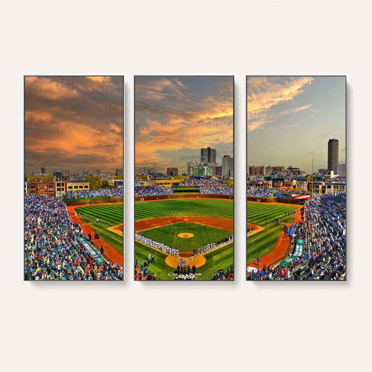 45635-MGV-CV-36X24 - Chicago Wrigley Field Wall Art Canvas Print