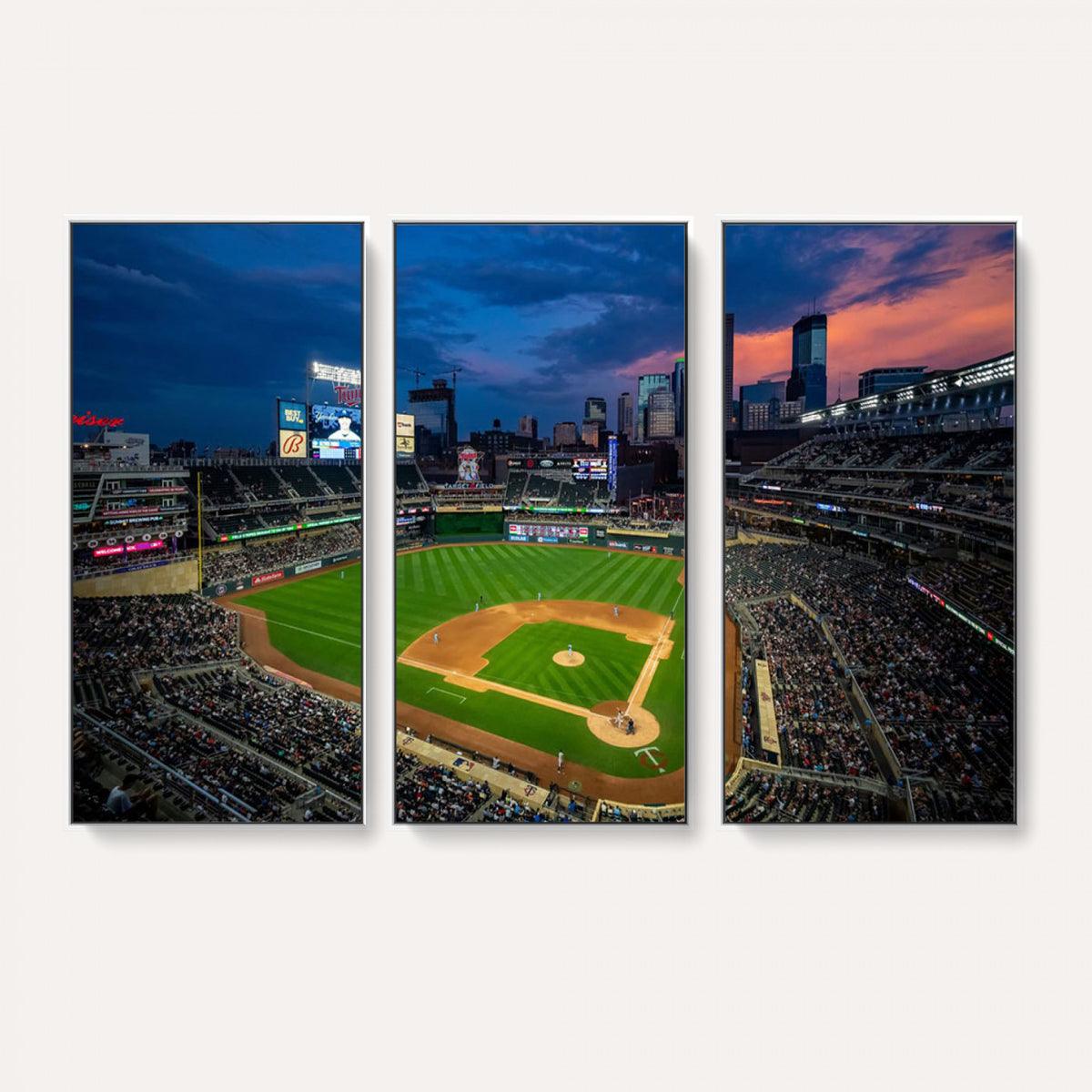 68222753-MGV-CV-36X24 - Target Field Wall Art Canvas Print, Baseball Stadium Scene