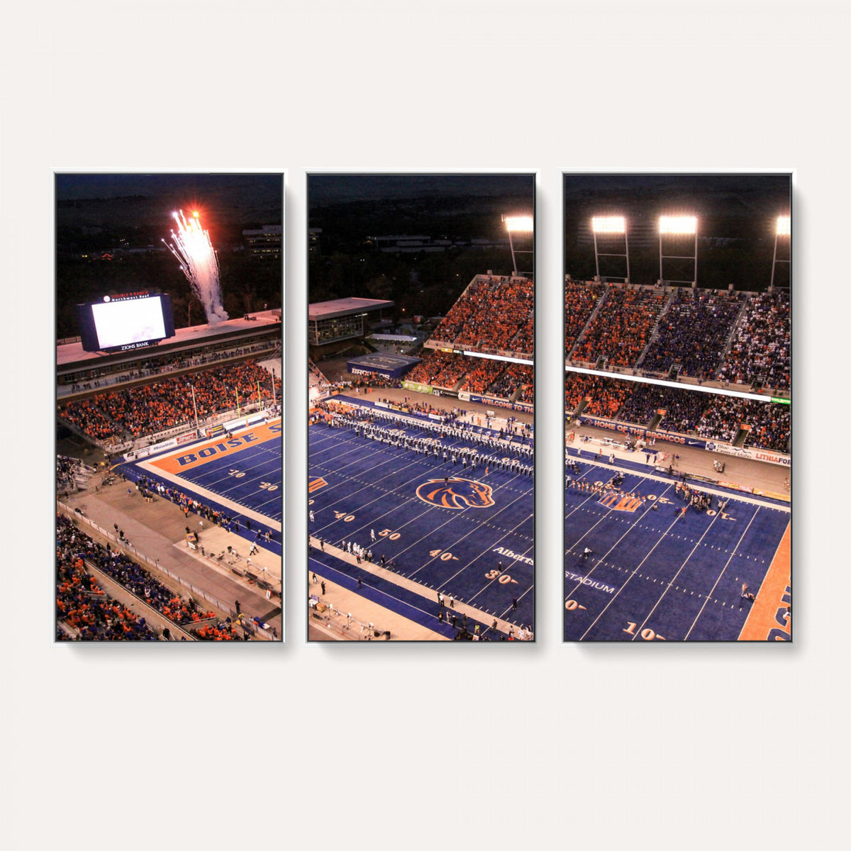BS1001S-MGV-CV-36X24 - Boise State Broncos Albertsons Stadium Wall Art Canvas Print