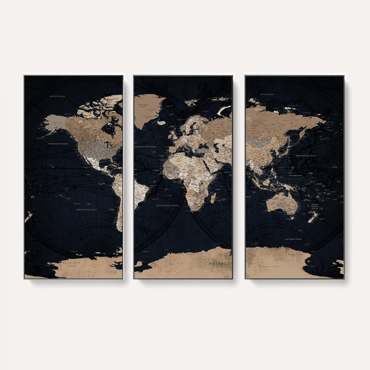 25812727-MGV-CV-36X24 - Grunge Wall Art World Map Canvas Print