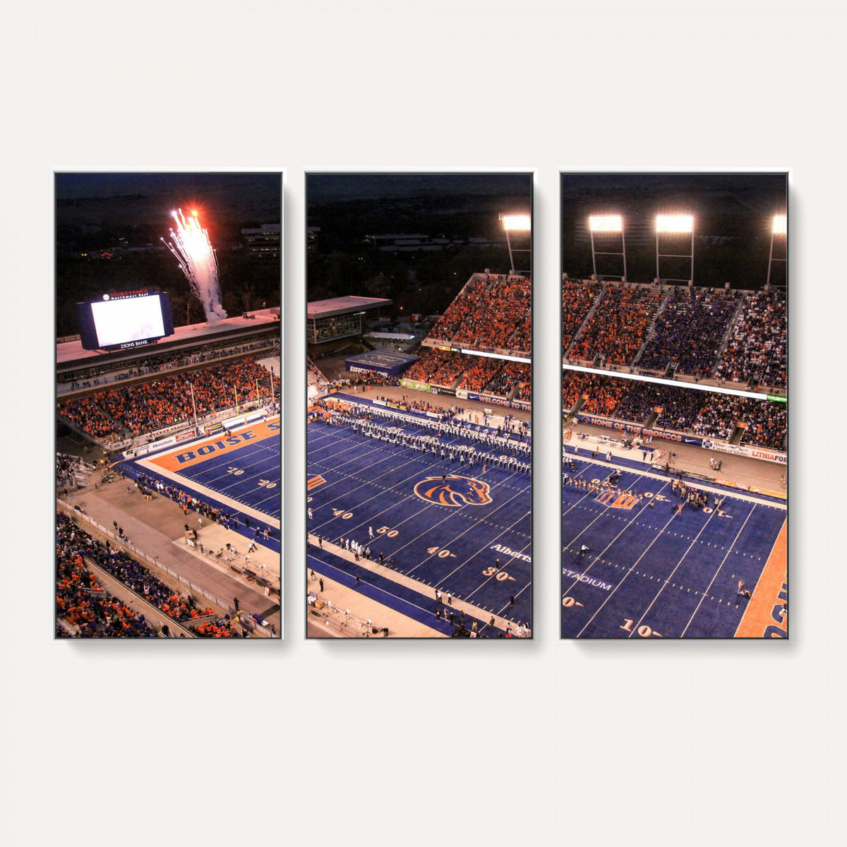58849575-MGV-CV-36X24 - Boise State Stadium Large Wall Art Canvas Print for Living Room and Game Room Decor
