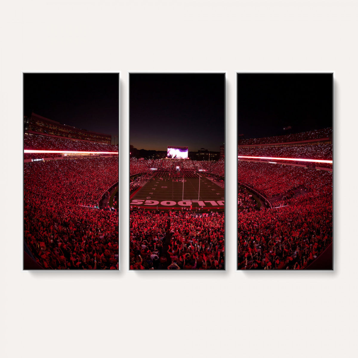 76277124-MGV-CV-36X24 - Sanford Stadium Wall Art Canvas Print – Georgia Bulldogs Football Artwork Print for Home, Office, and Sports Room Decor