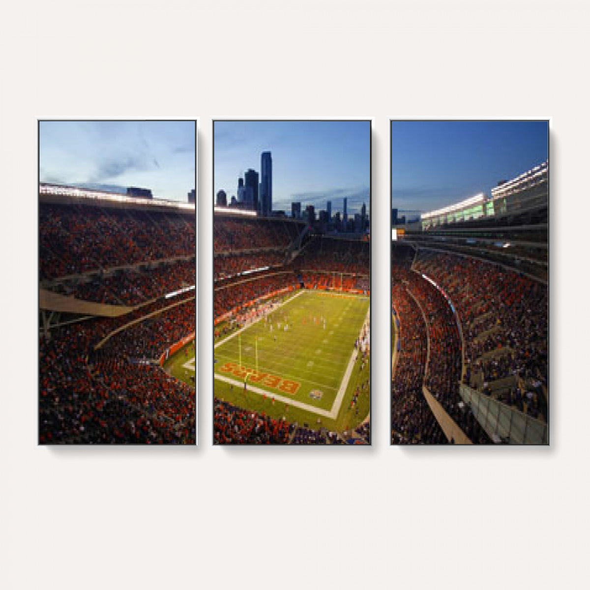 50691720-MGV-CV-36X24 - Chicago Bears Soldier Field Canvas Wall Art, NFL Stadium Panorama Print, Football Arena Photography for Sports Fans