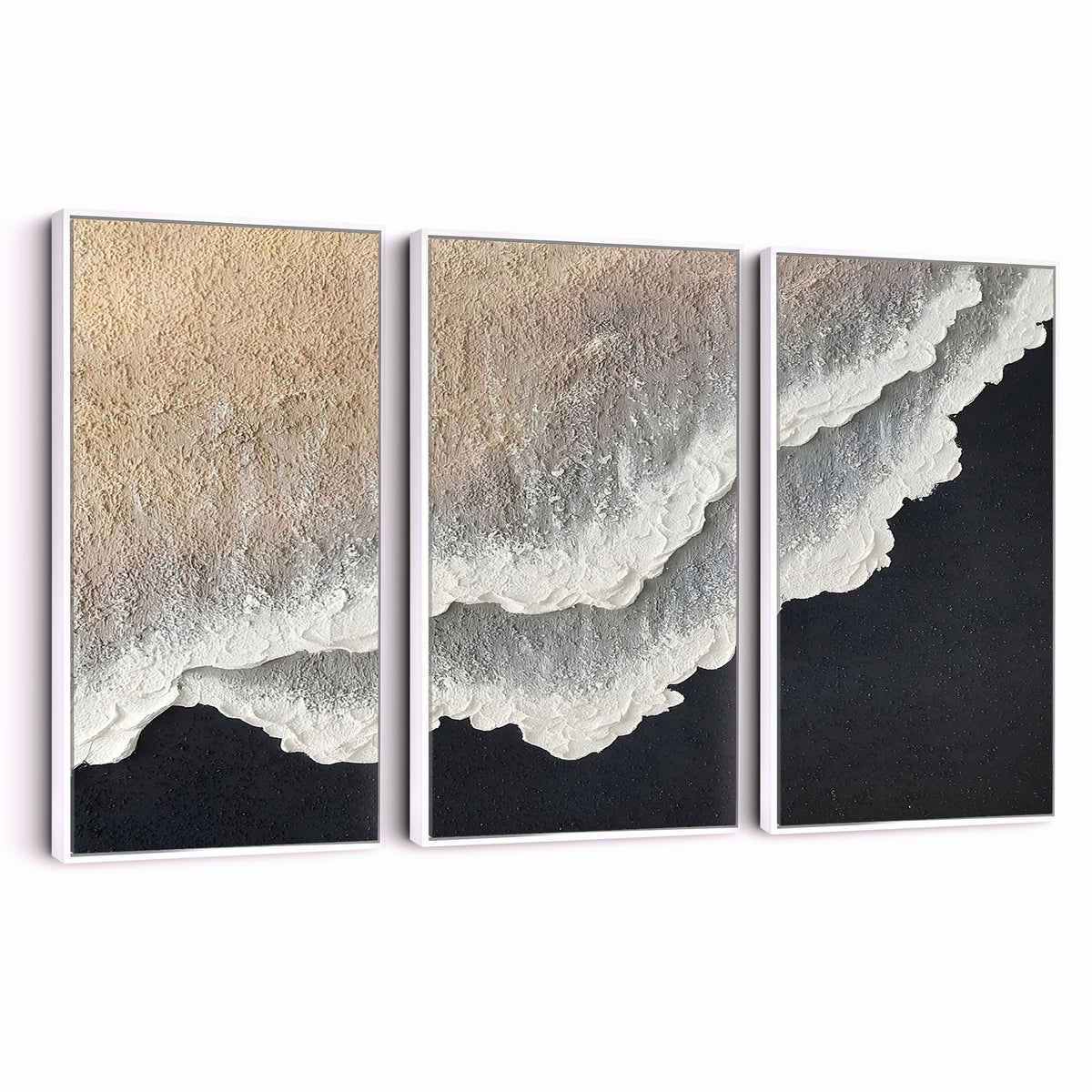 42307004-MGV-CV-24X16 - Ocean Wave and Sand Coastal Wall Art, Modern Beach Decor for Living Room