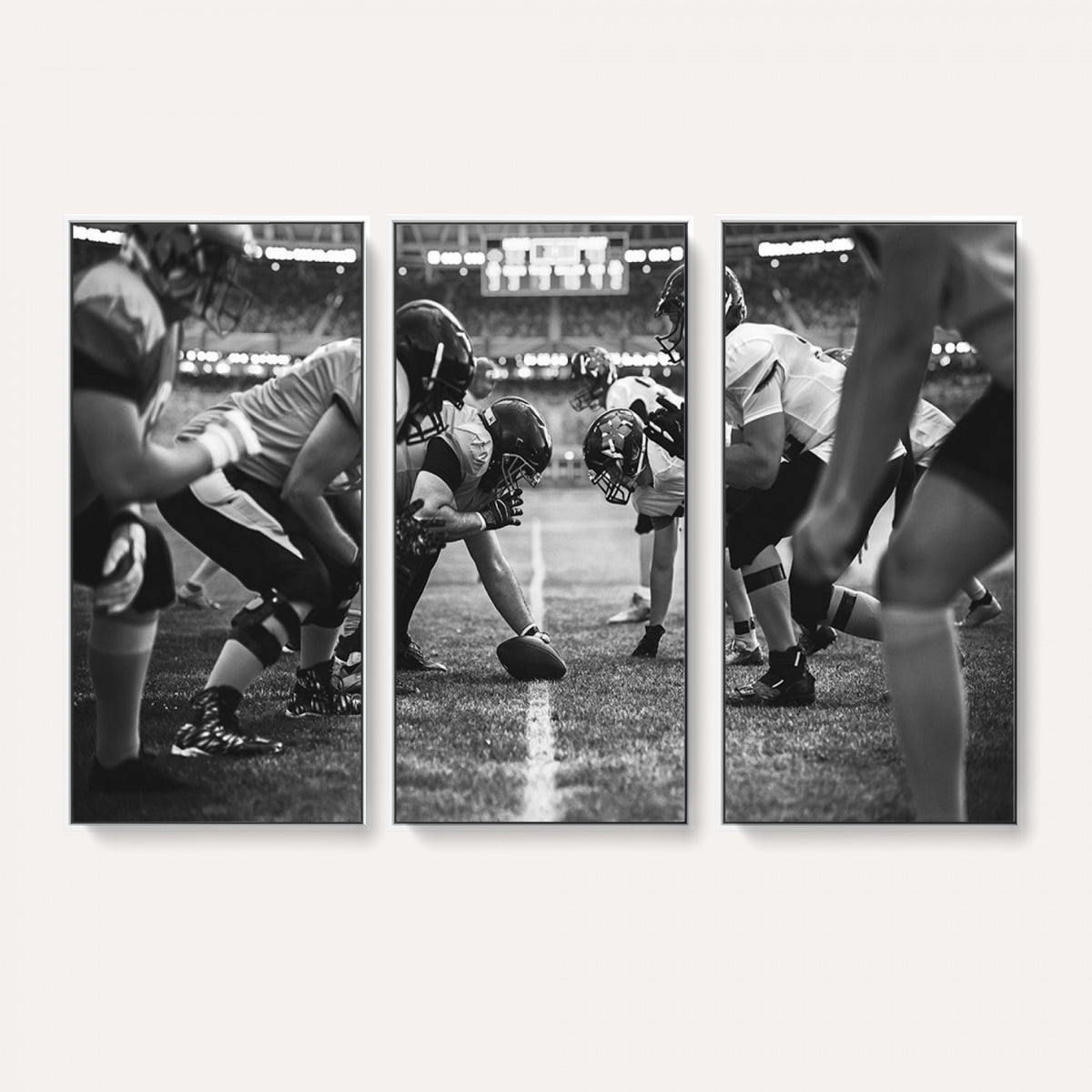 13273-MGV-CV-36X24 - American Football Wall Art Canvas Print Framed Stadium Sport