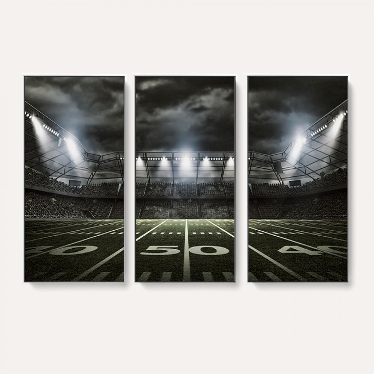90107-MGV-CV-36X24 - American Football Stadium Wall Art Canvas Print, Stadium Sport Wall Art Print