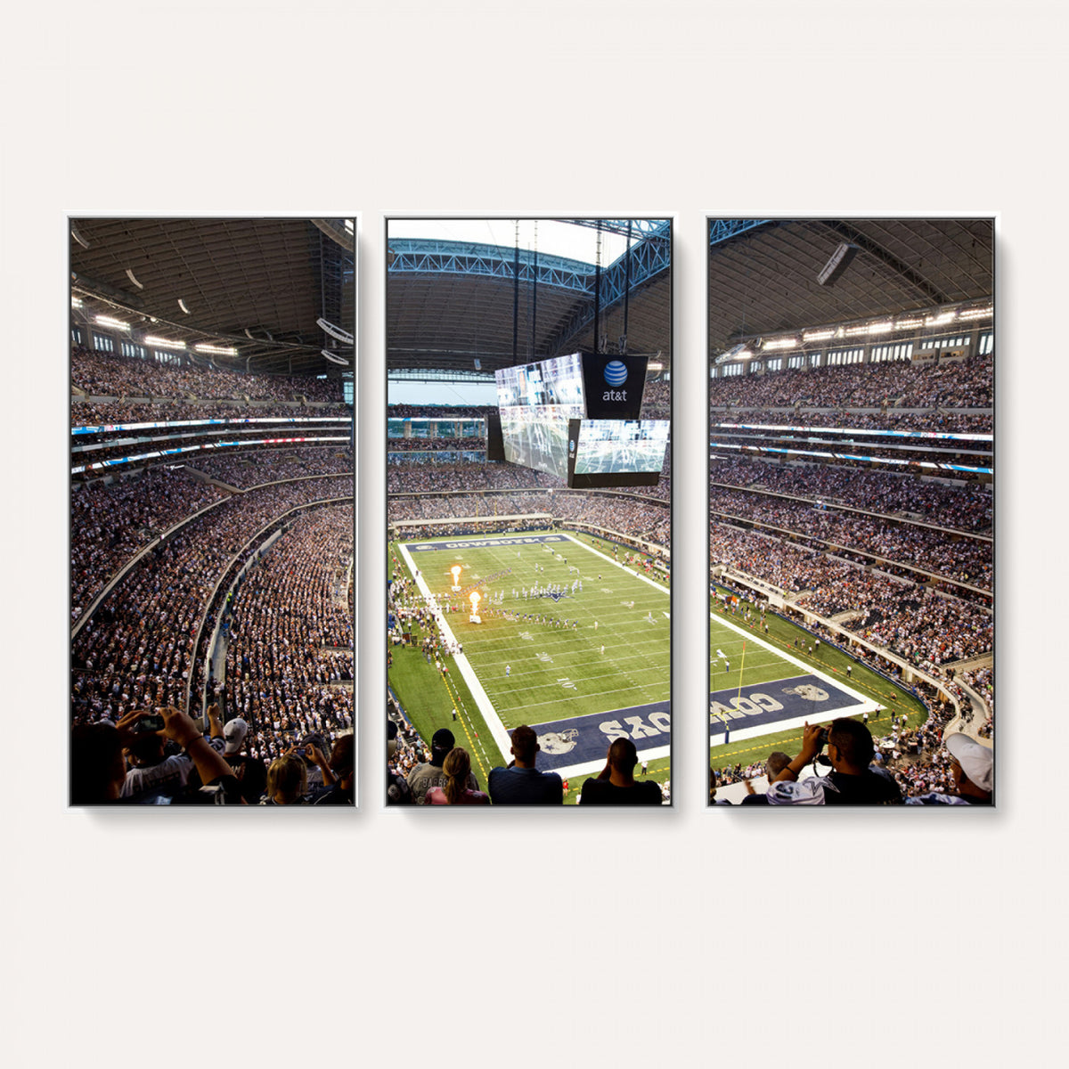 82096-MGV-CV-36X24 - Dallas Cowboys Football Team Print - Arlington AT&T Stadium Wall Art Canvas Print