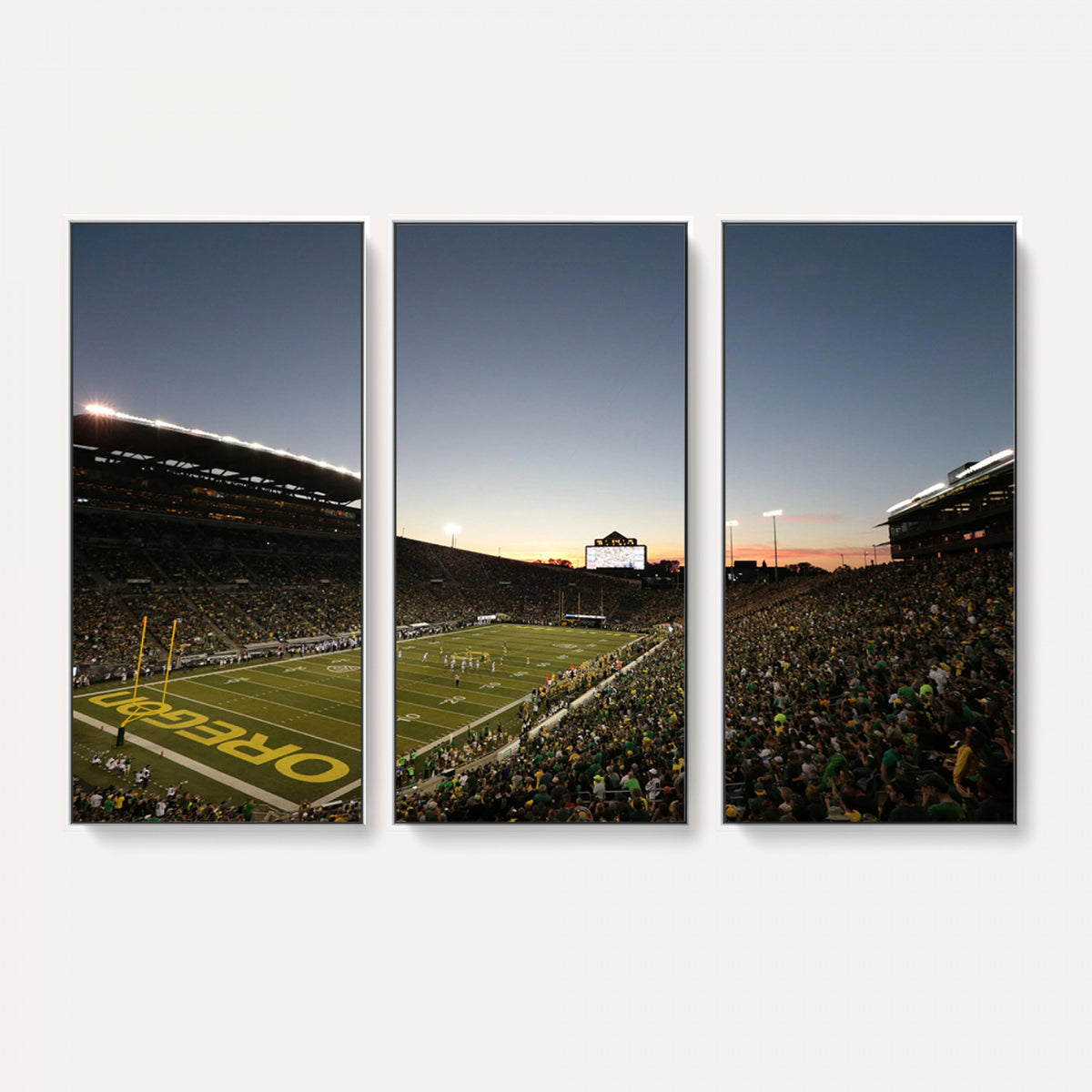 21429-MGV-CV-36X24 - Oregon Ducks Football Team Print - Eugene Autzen Stadium Wall Art Canvas Print