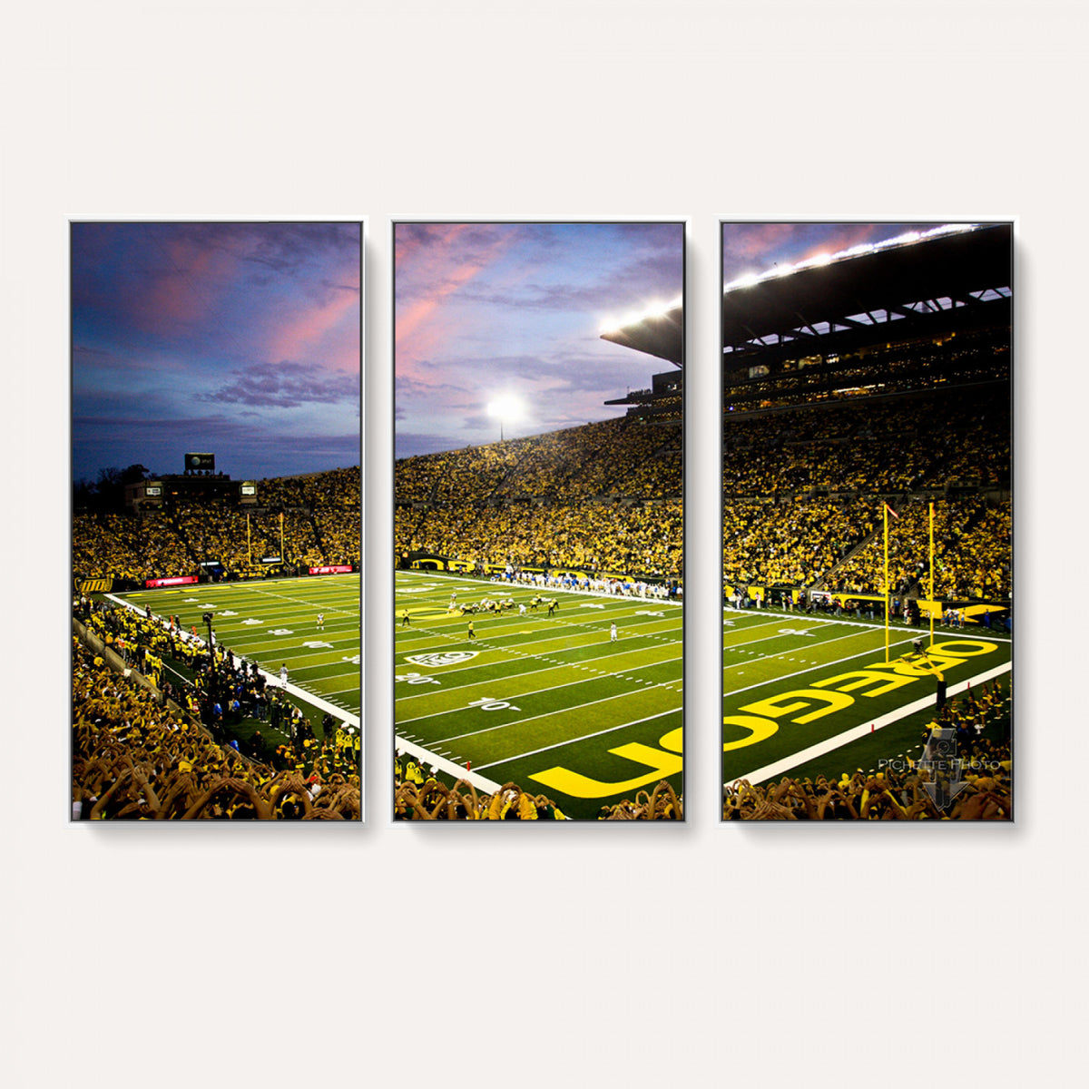 72017-MGV-CV-36X24 - University of Oregon Ducks Football Team Print, Eugene, Framed and Ready to Hang
