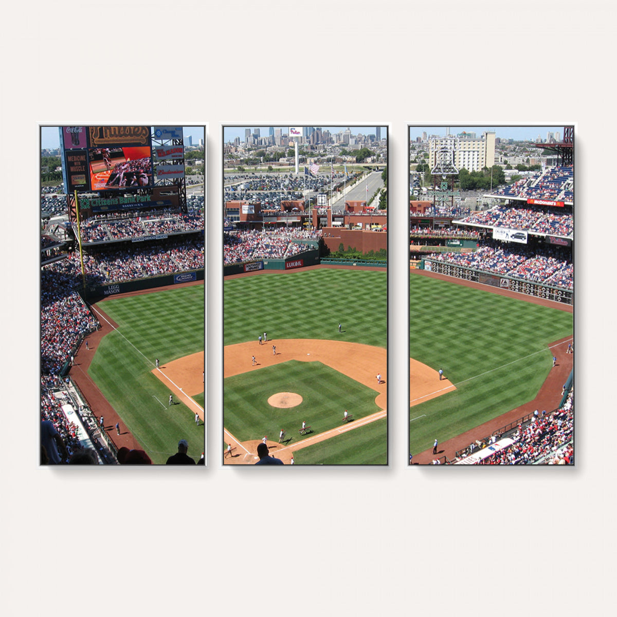 85755-MGV-CV-36X24 - Philadelphia Phillies Baseball Team Print - Philadelphia Citizens Bank Park Stadium Wall Art Canvas