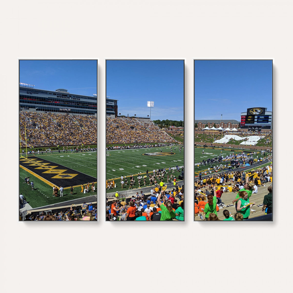 38399-MGV-CV-36X24 - University of Missouri Tigers Football Team Print, Columbia Faurot Field Memorial Stadium Wall Art