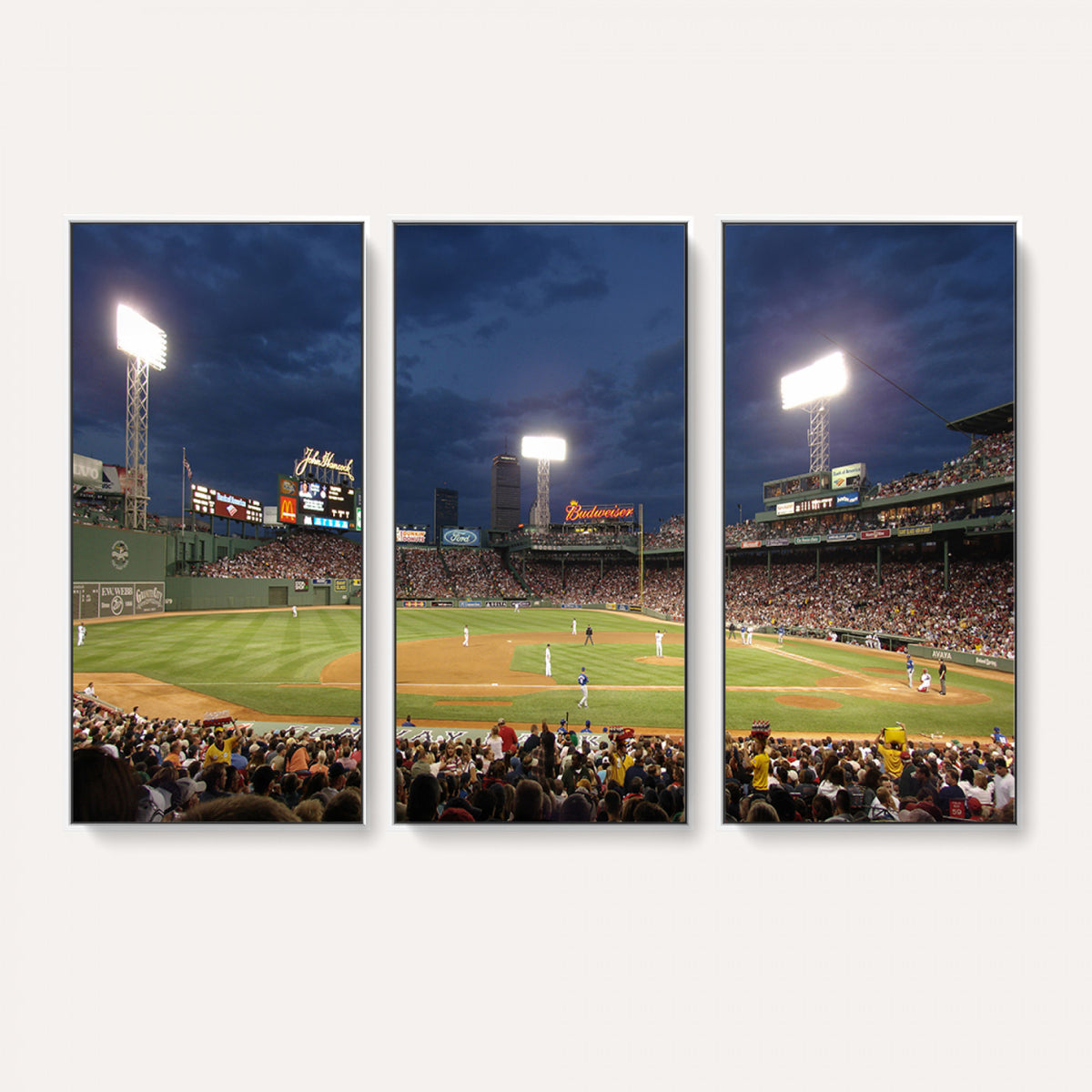 85099-MGV-CV-36X24 - Boston Red Sox Baseball Team Print Canvas, Massachusetts Fenway Park Stadium Wall Art