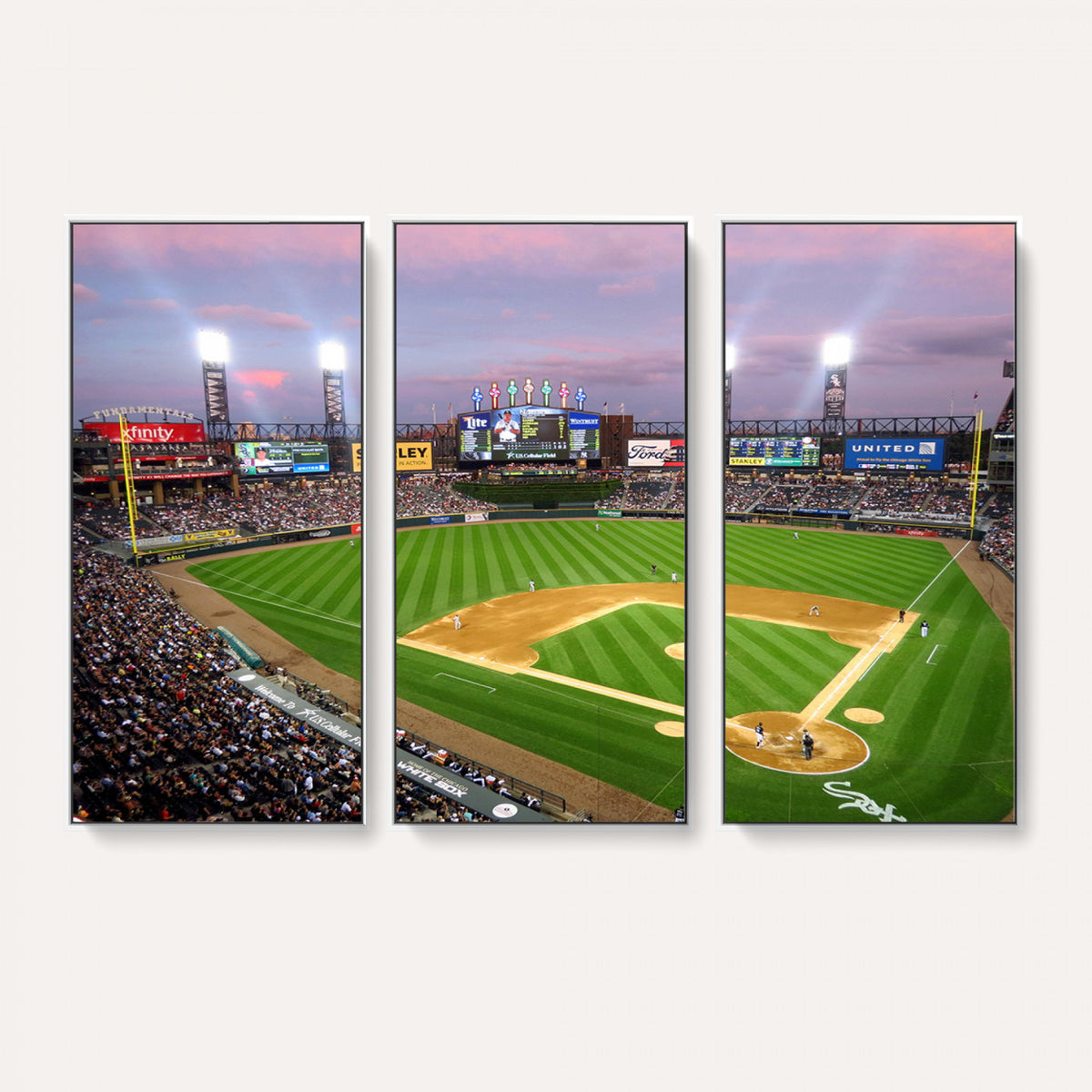 38470-MGV-CV-36X24 - Chicago White Sox Baseball Team Print Canvas, Guaranteed Rate Field Stadium Wall Art