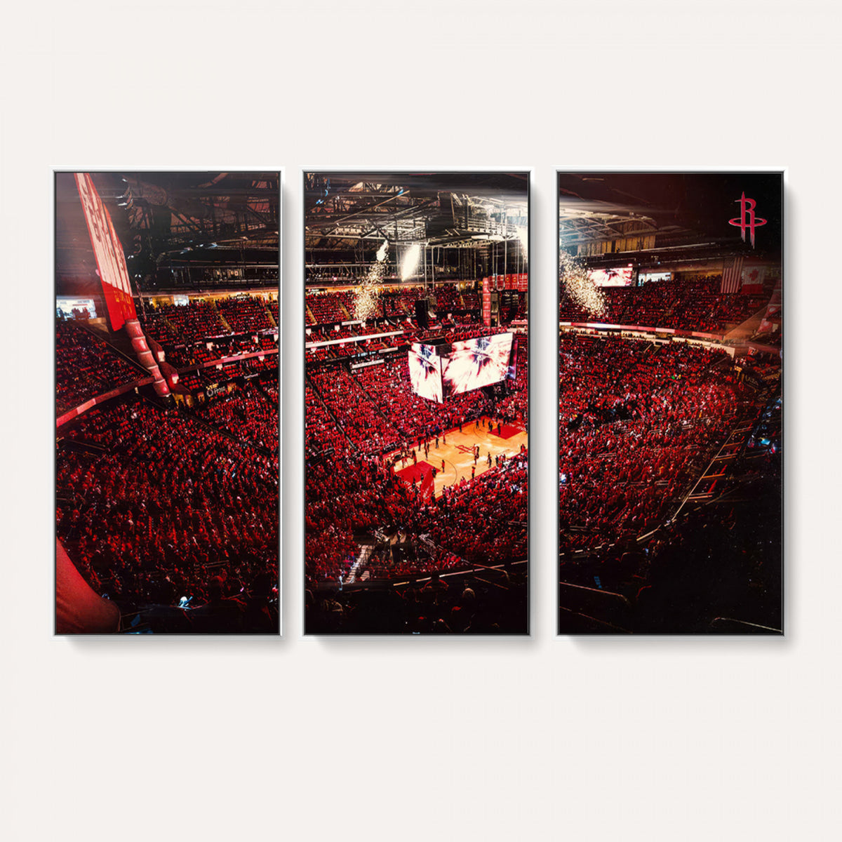 91527-MGV-CV-36X24 - Houston Rockets Basketball Team Print Canvas, Houston Toyota Center Arena Wall Art