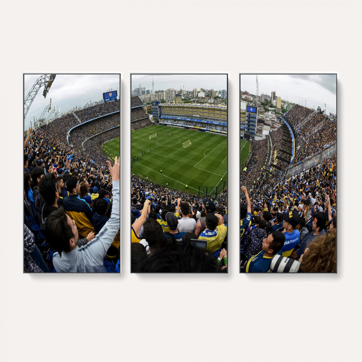 23173-MGV-CV-36X24 - Boca Juniors Soccer Team Print, Buenos Aires Bombonera, Framed and Ready to Hang