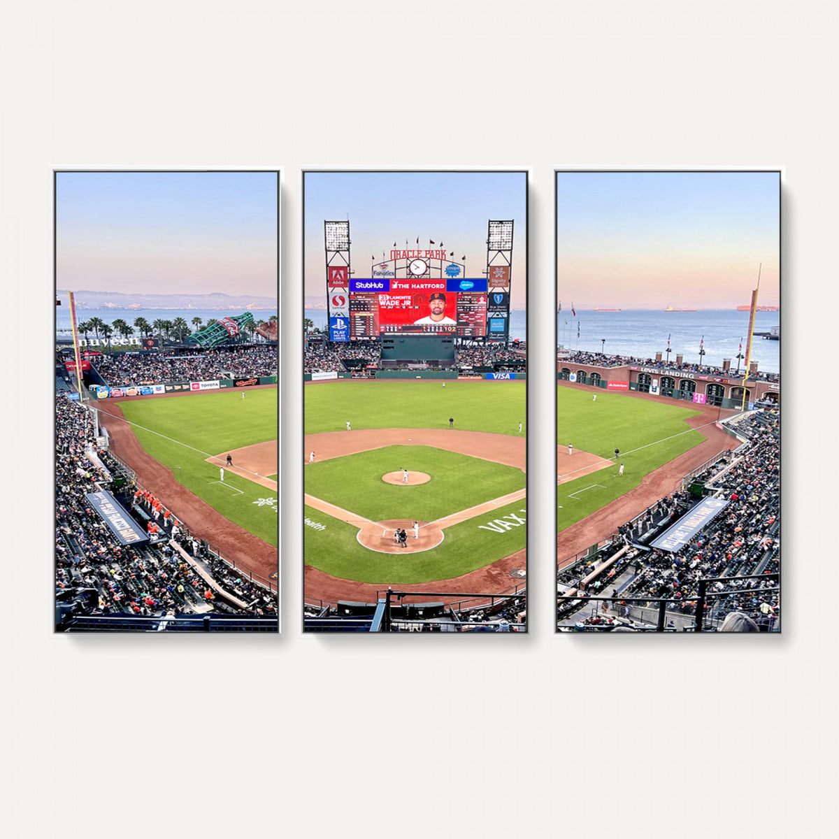 16055-MGV-CV-36X24 - San Francisco Giants Baseball Team Print, Oracle Park