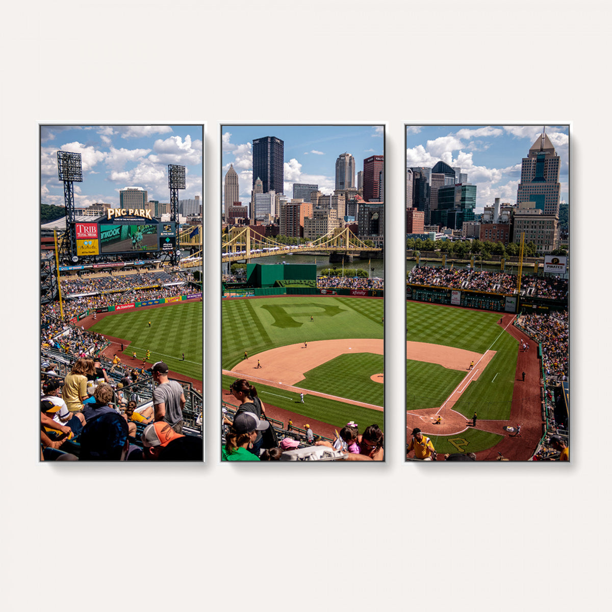 66872-MGV-CV-36X24 - Pittsburgh Pirates Baseball Team Print, PNC Park Stadium