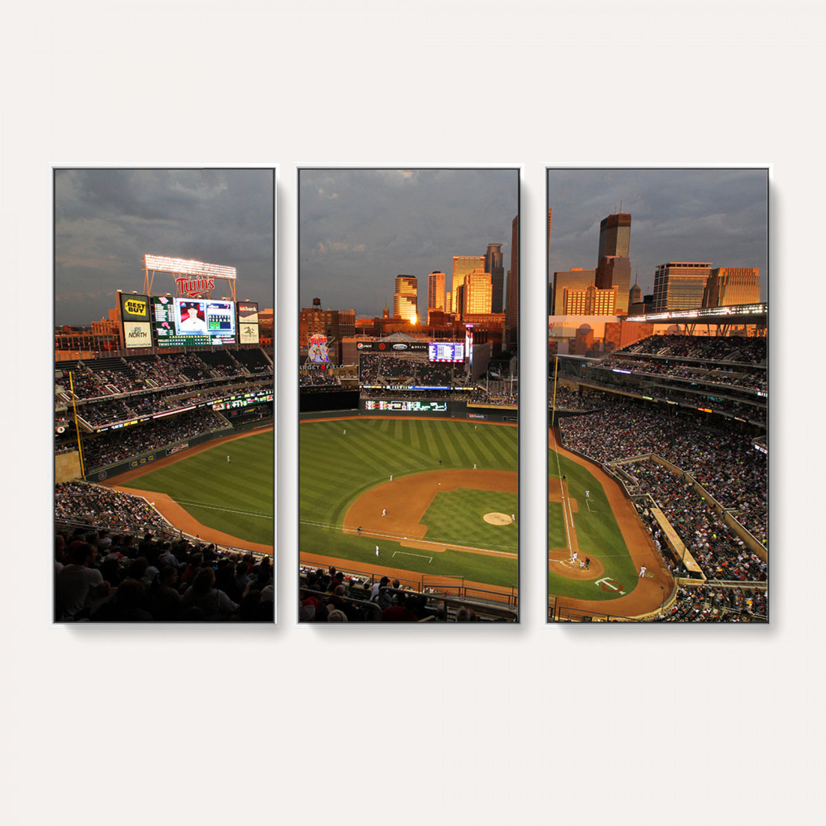 99822-MGV-CV-36X24 - Minnesota Twins Baseball Team Print, Minneapolis Target Field Stadium Wall Art