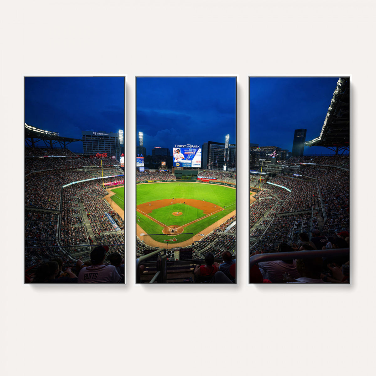 88590-MGV-CV-36X24 - Truist Park Night Game Canvas Art, Atlanta Braves Stadium
