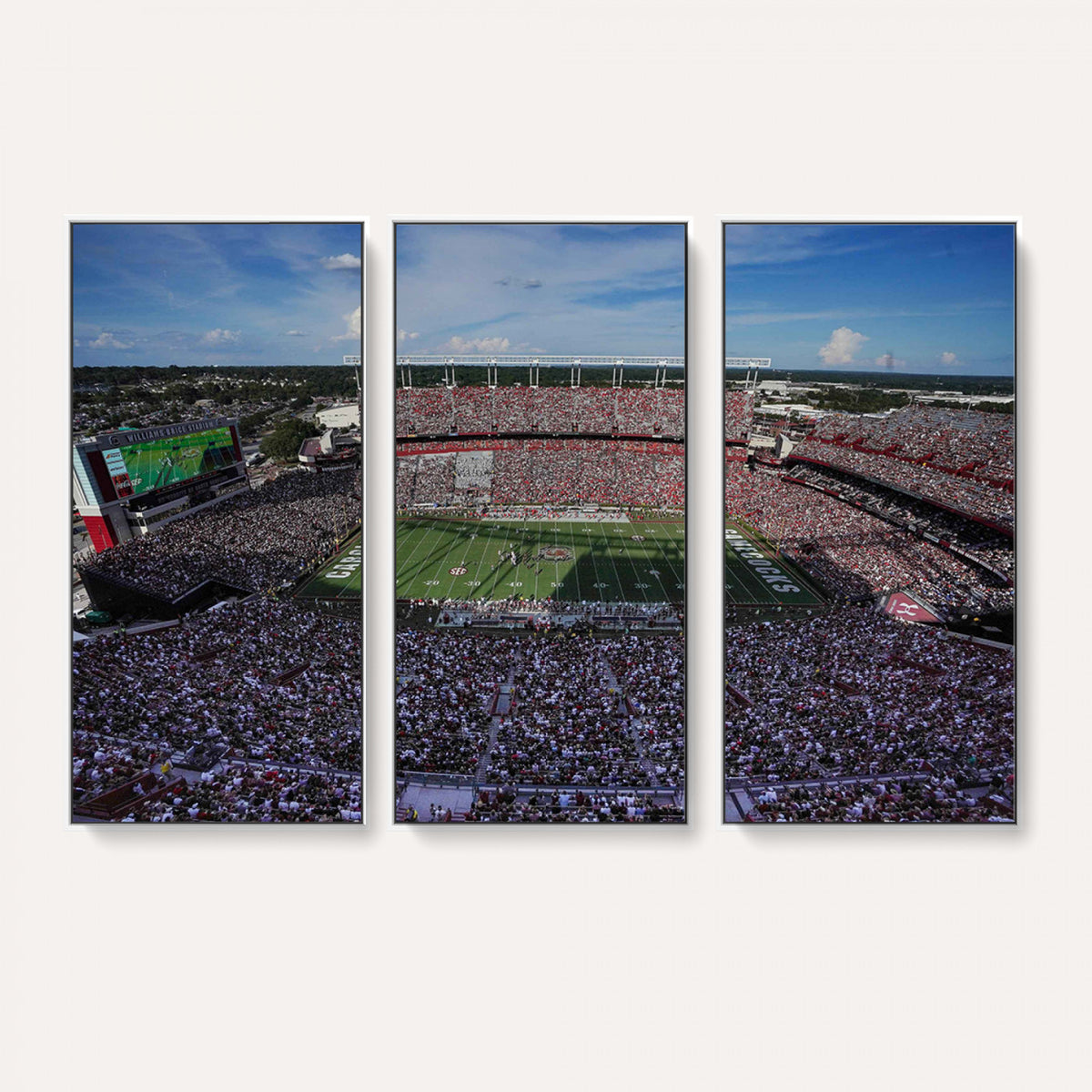 83382-MGV-CV-36X24 - South Carolina Gamecocks Football Team Print, Columbia Williams-Brice Stadium Wall Art
